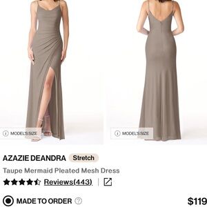 Azazie Deandra Taupe Dress